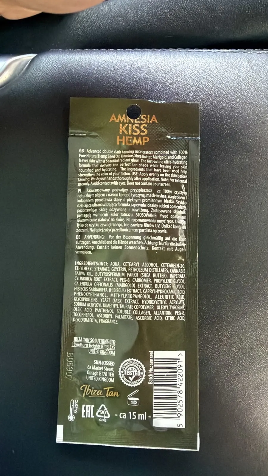 Amnesia Kiss Hemp Deep Accelerator – Tattoo Enhancer - Image 2